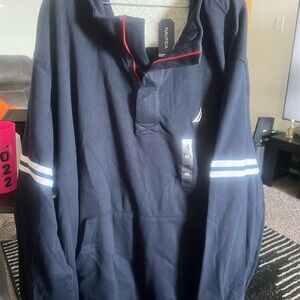 Nautica Gray Sweater with Navy Accents